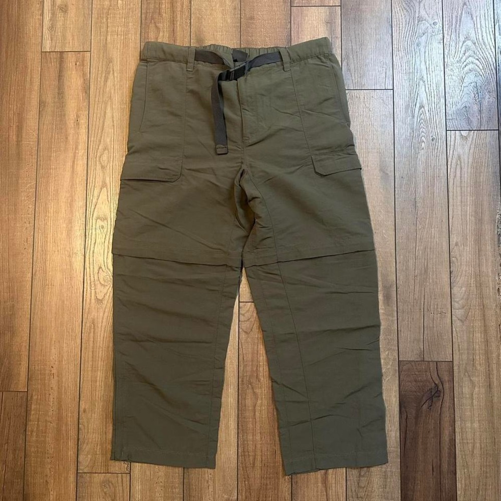 The north face green baggy convertible cargo pants shorts size XL